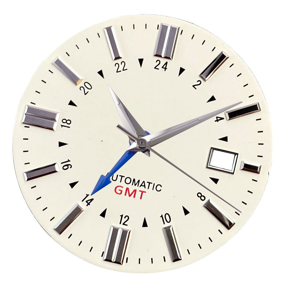 33.5mm Sky Blue White Black Watch Dial Hand fit NH34A NH34 GMT Accessories Parts