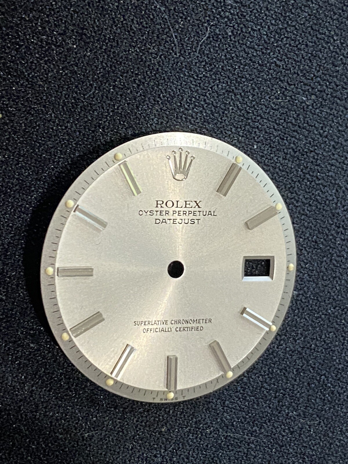 rolex 1601 silver gray t swiss t dial