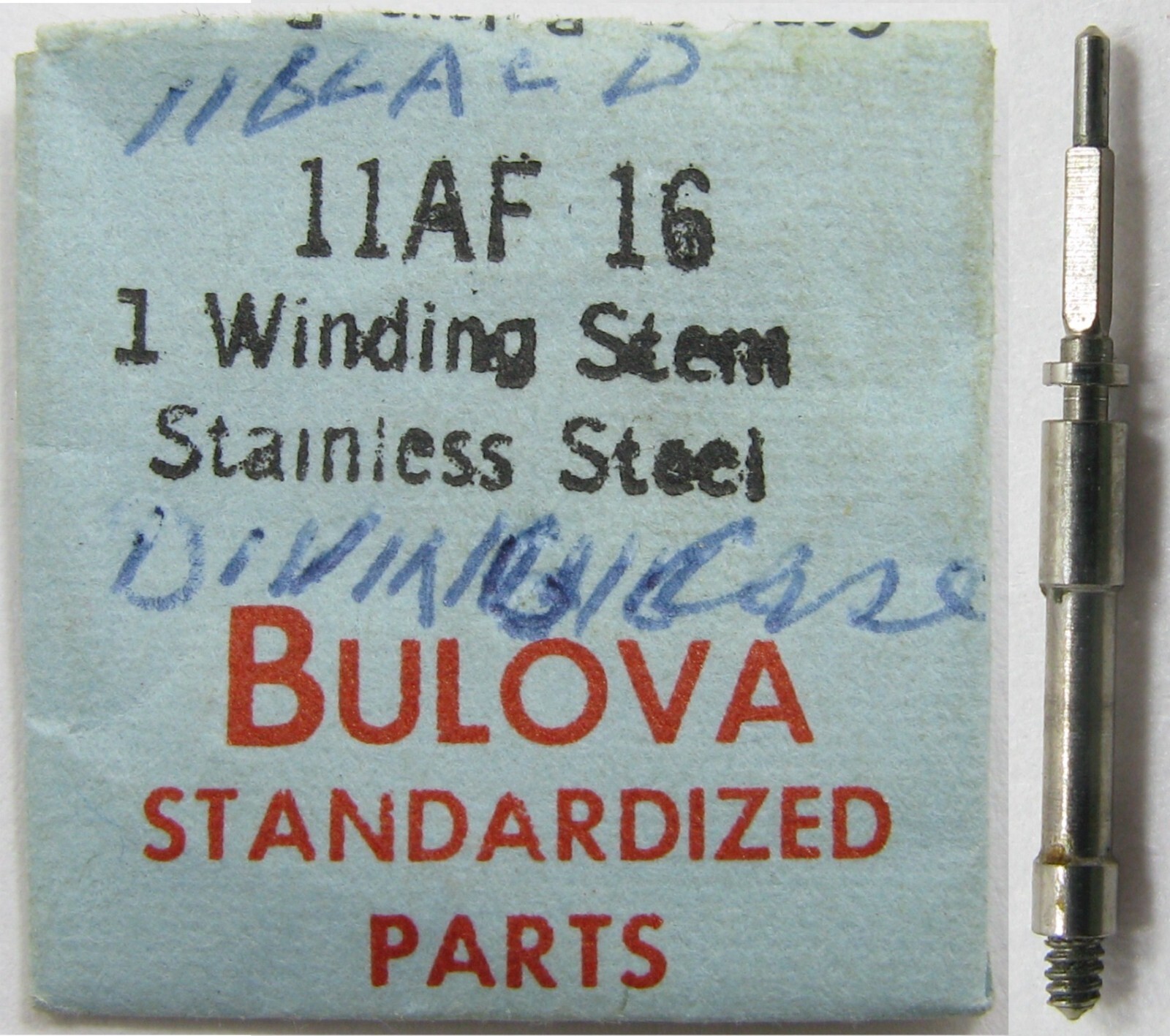 Bulova 11AF watch part #16 / #401 winding stem / long shaft tap 10