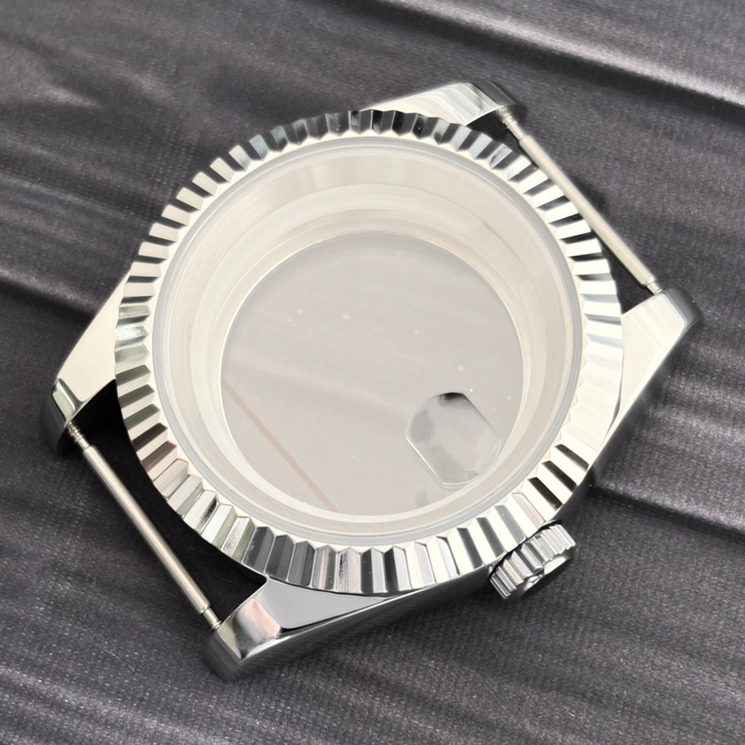 39MM Silver Watch Case Kit Sapphire Crystal fit ETA 2824 2826 PT5000 Movement