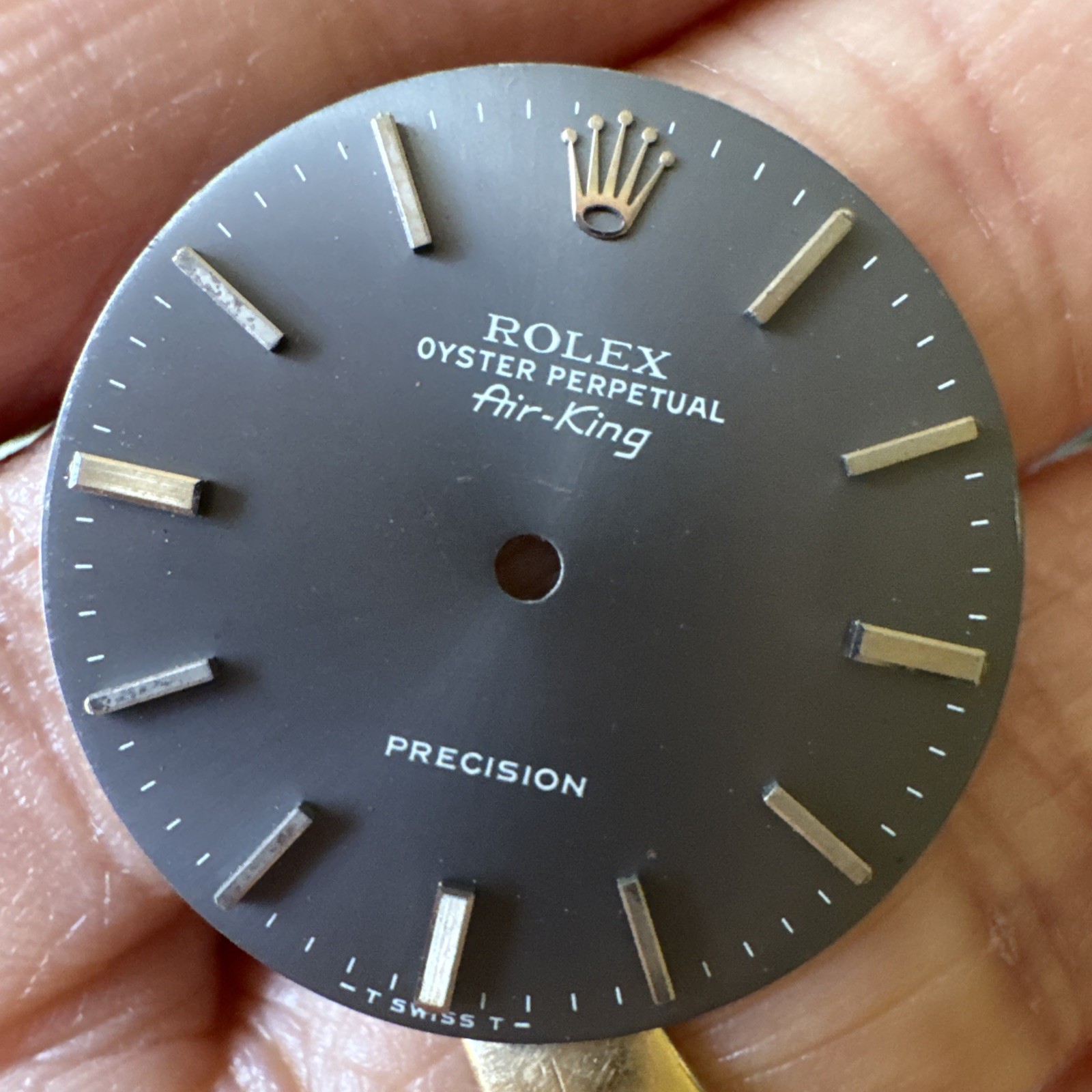 Vintage Rare Rolex Oyster Air King London Sky Grey Dial