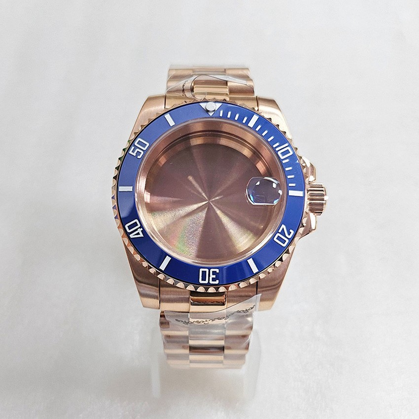 40MM Stainless Steel Sapphire Glass Watch Case Bezel Strap for NH35/36 Movement