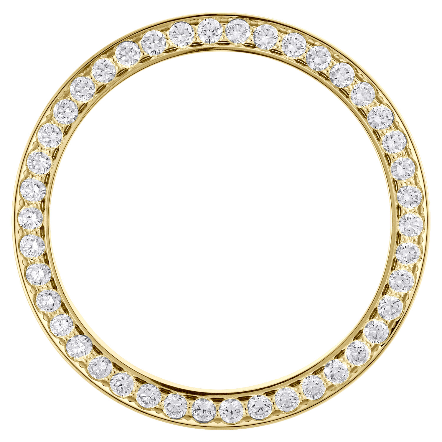14K Yellow Gold Diamond Watch Bezel 126333 DateJust 41 Rolex 7 Points 3.20 CT.