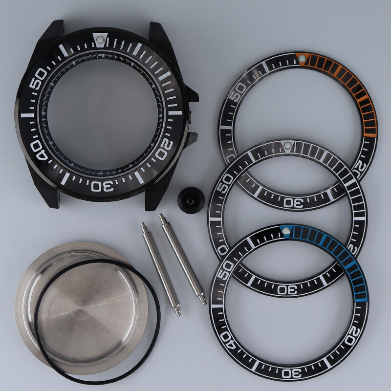 43.8mm Watch Case Modified Seiko Samurai Stainless Steel For Seiko NH35 Movement