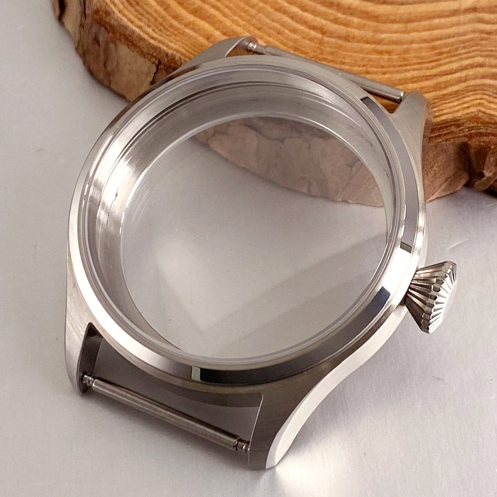 42mm Vintage Pilot Watch Case 37mm Lume Dial Hands Fit ETA6498 ST3621 Mod Parts