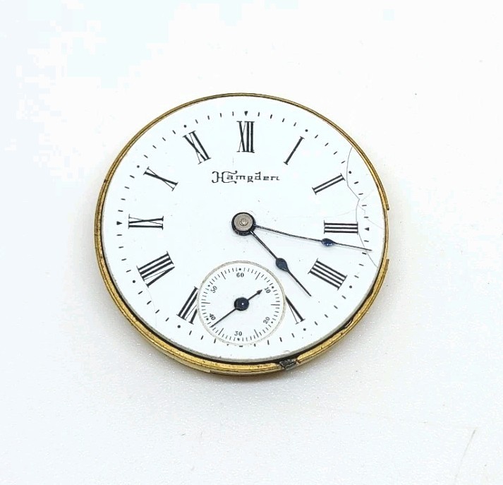 1899 Hampden Model 3 Grade Molly Stark 7J 3/0s Pocket Watch Movement For Repair