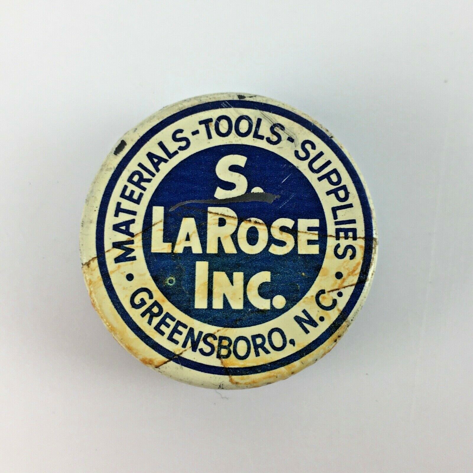 S LaROSE Watch Jeweler Parts Tins Lot 3 Metal Greensboro NC Vtg Advertising