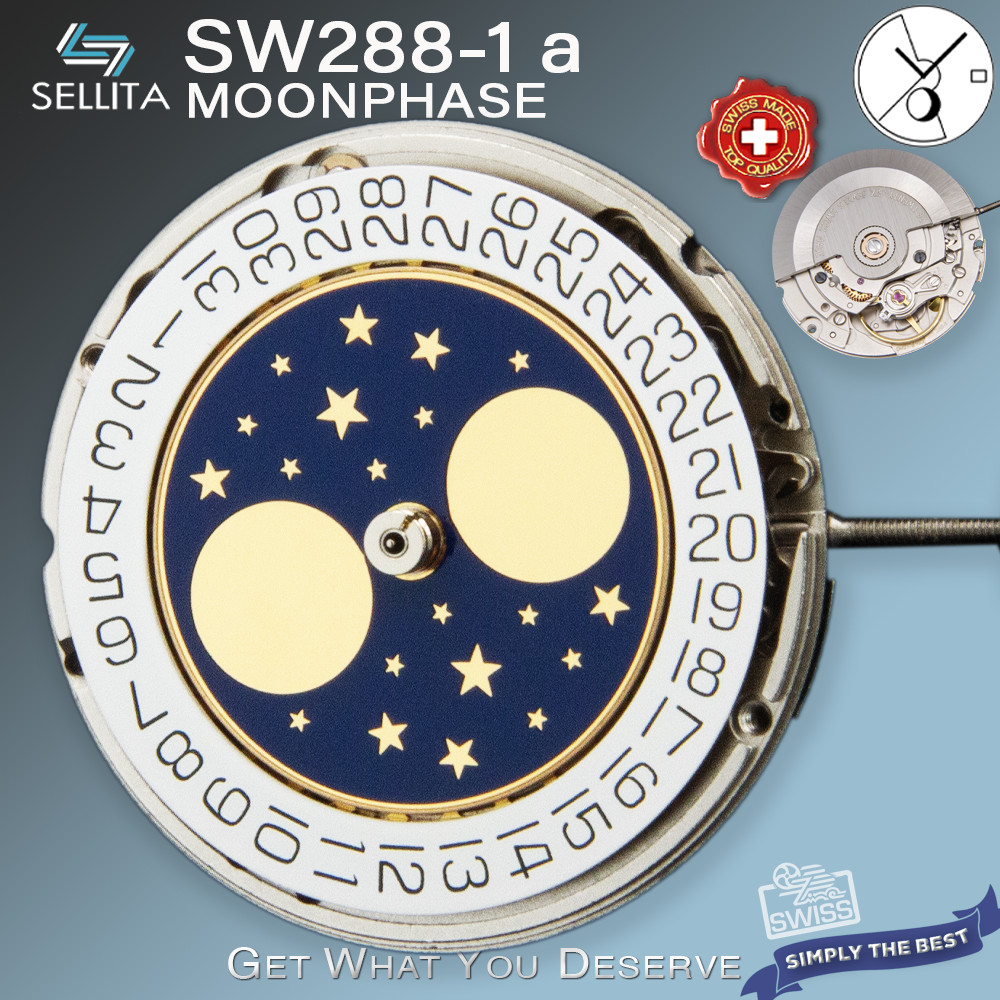 MOVEMENT AUTOMATIC SELLITA SW288-1 a, MOONPHASE