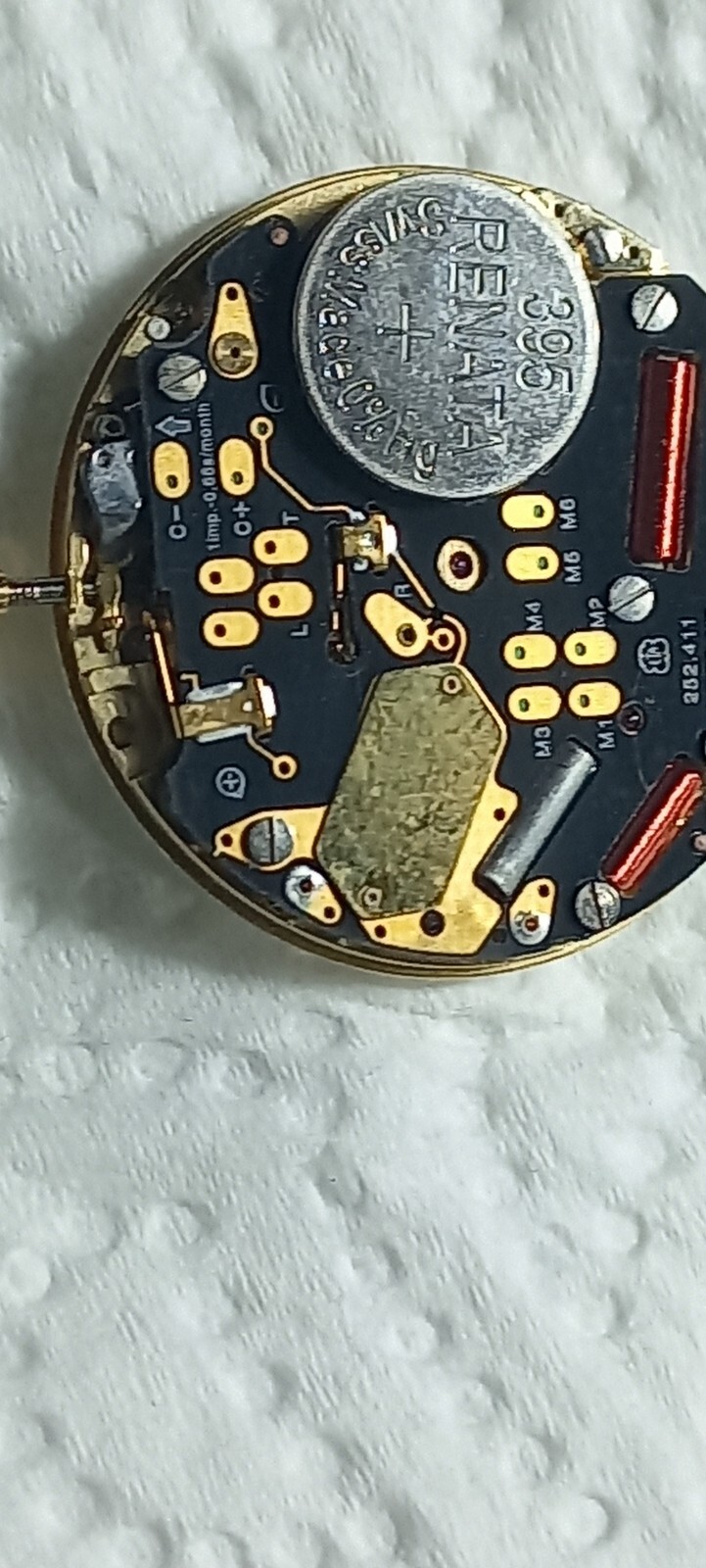 Breitling Eta 252.411 Perpetual Calendar chronometer quartz movement dial hands.