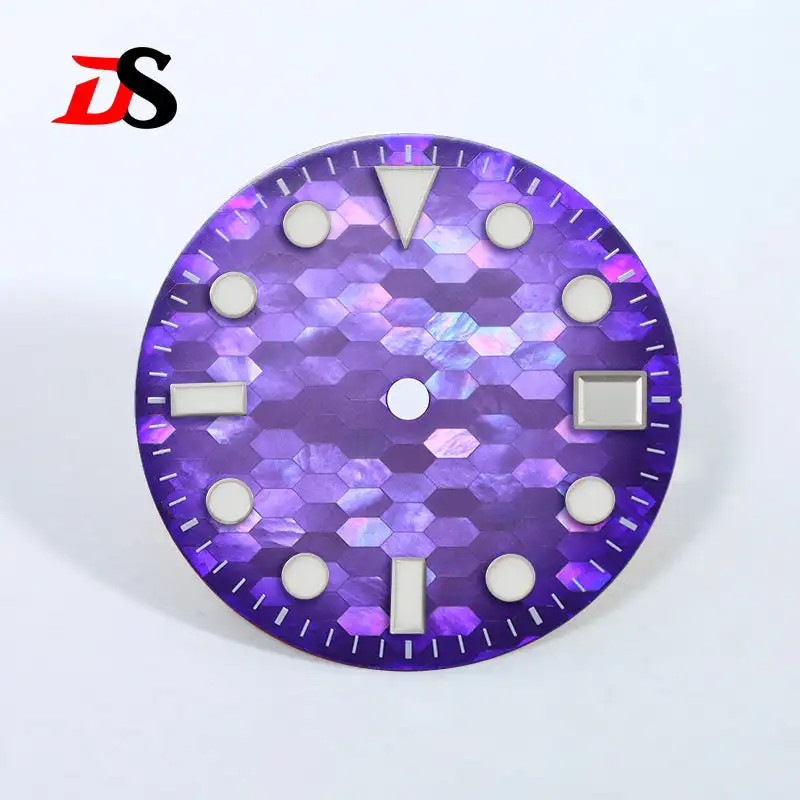 28.5mm Dial Mother of Pearl BGW9 C3 Lume Mosaic Texture for NH35 Movement