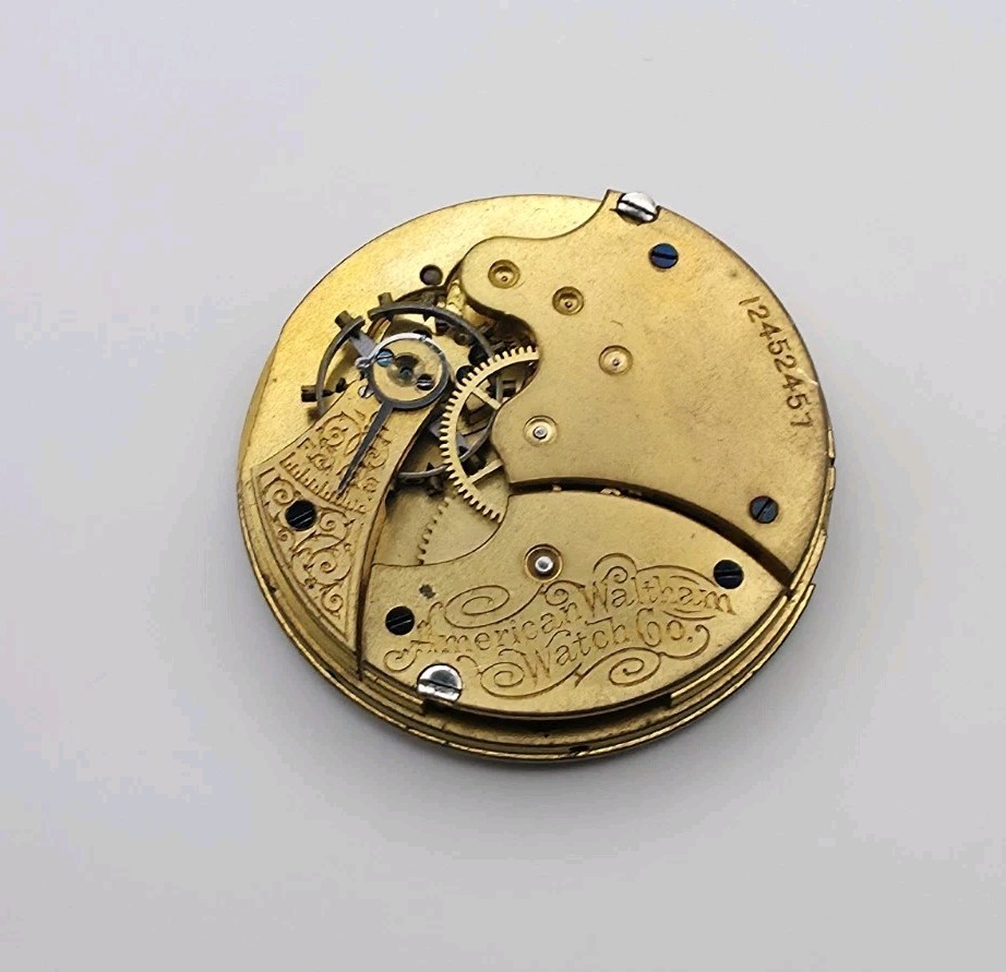 1903 Waltham Model 1890 Grade J 7J 6s Pocket Watch Movement For Repair