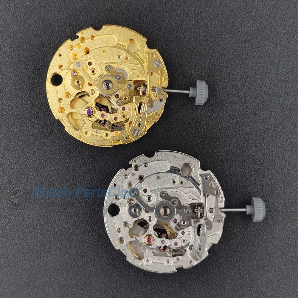 NEW Japan Miyota 82S0 Automatic Movement 21 Jewels Skeleton Silver/Gold Version