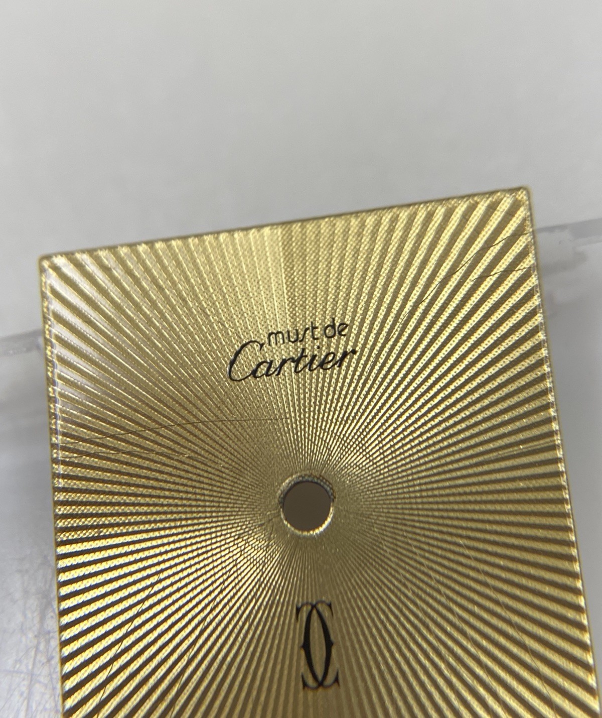 Original Cartier Must De Cartier GM Tank Cal. 78 (ETA 2512) Gold Sunburst Dial