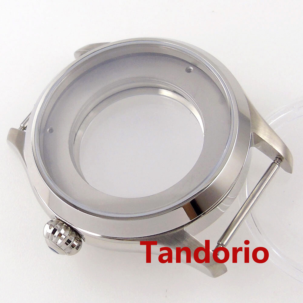 Rose Gold/PVD/Silver Watch Case 43mm Fit Miyota8215 821A DG2813 Sapphire Glass