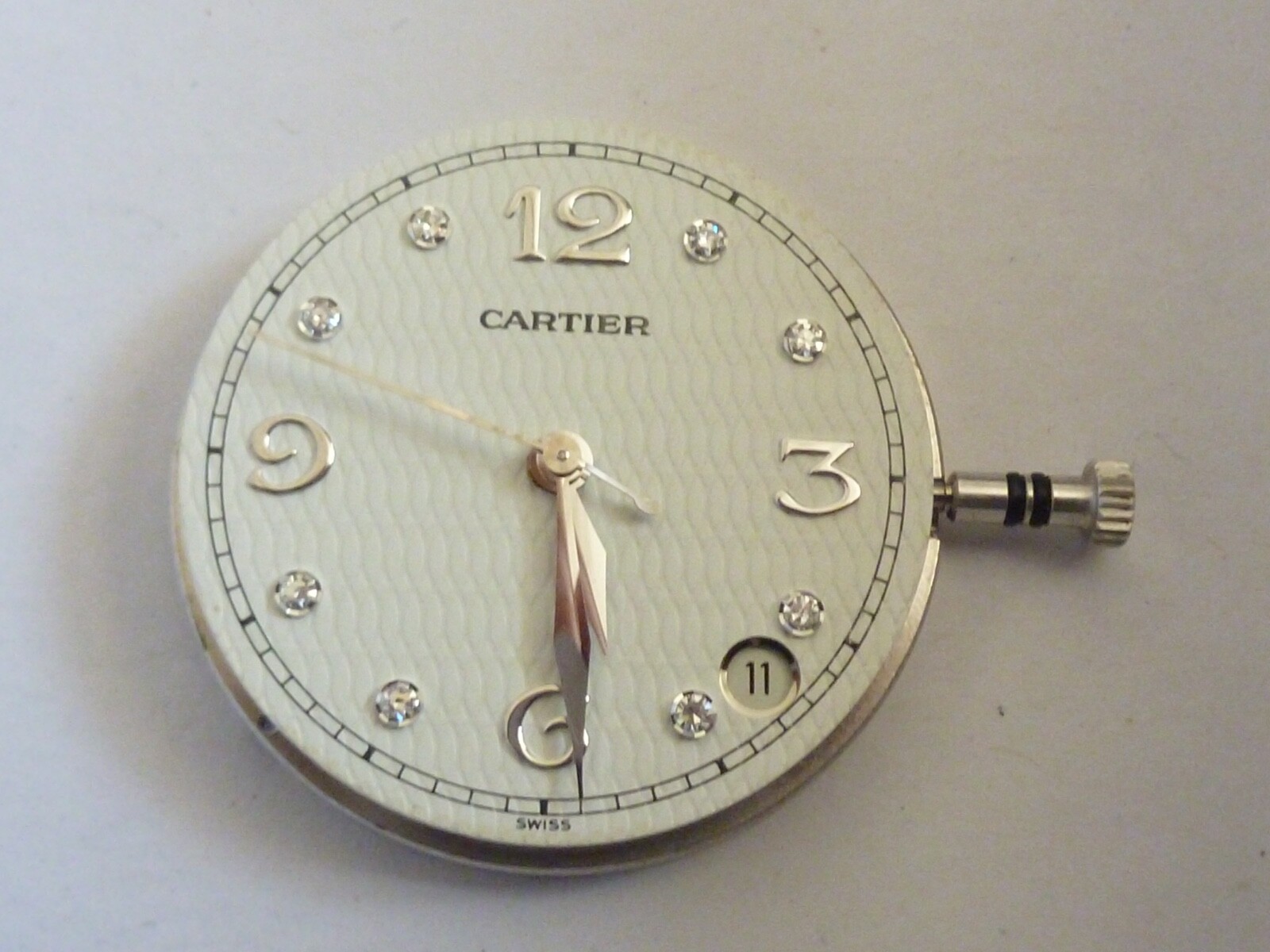 MOVEMENT AND Diamond DIAL CARTIER PASHA Cal. 049 ETA 2892-2 AUTOMATIC 21 jewels