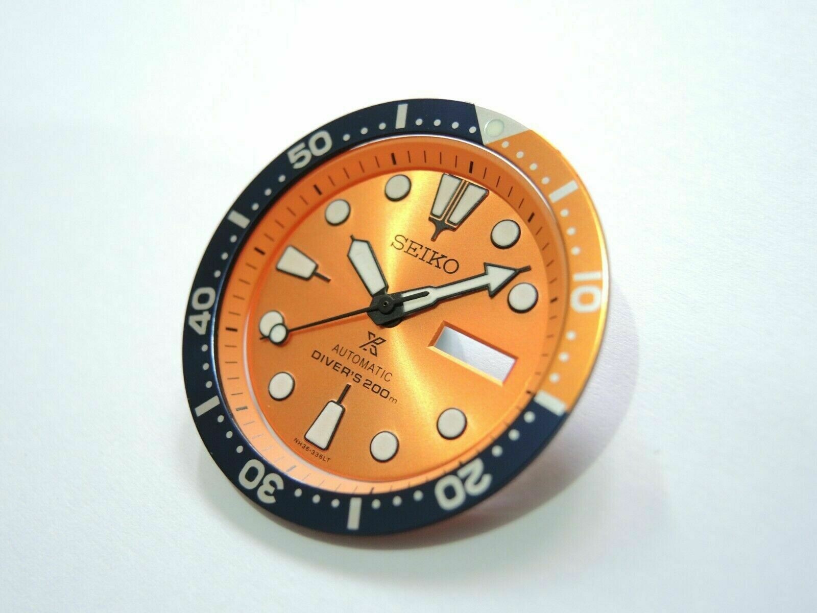 NEW ORANGE NEMO DIAL, HANDS, INSERT LARGE DIVERS SKX011J /SKX007-009 /NH36 /4R36