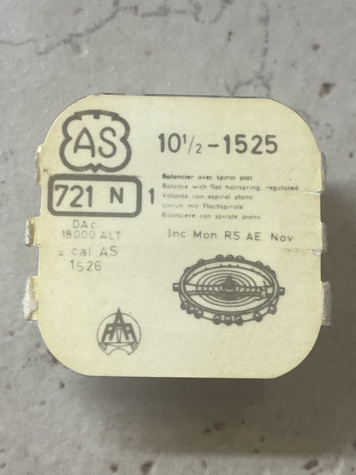 AS 1525 INC. BALANCE COMP.