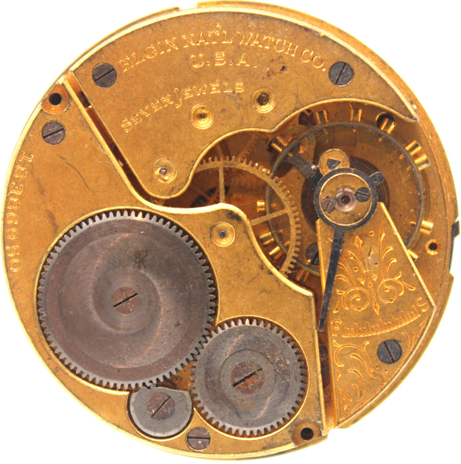 1915 ELGIN POCKET WATCH MOVEMENT 18386950 GRADE: 293 16s 7j (EB2)