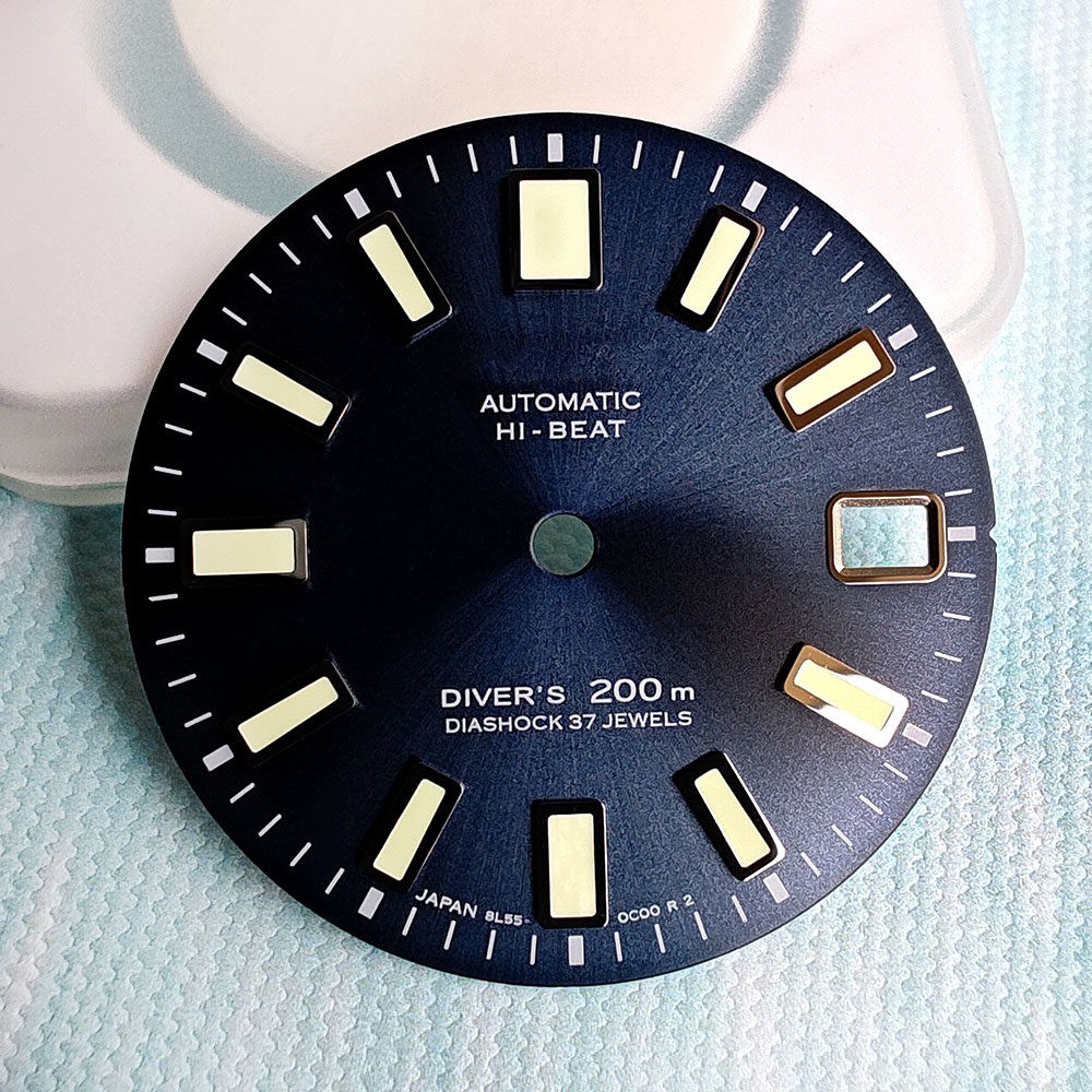 28.5mm 62MAS Sun pattern Watch Dial Green Luminous for NH35 NH36 4R Movement