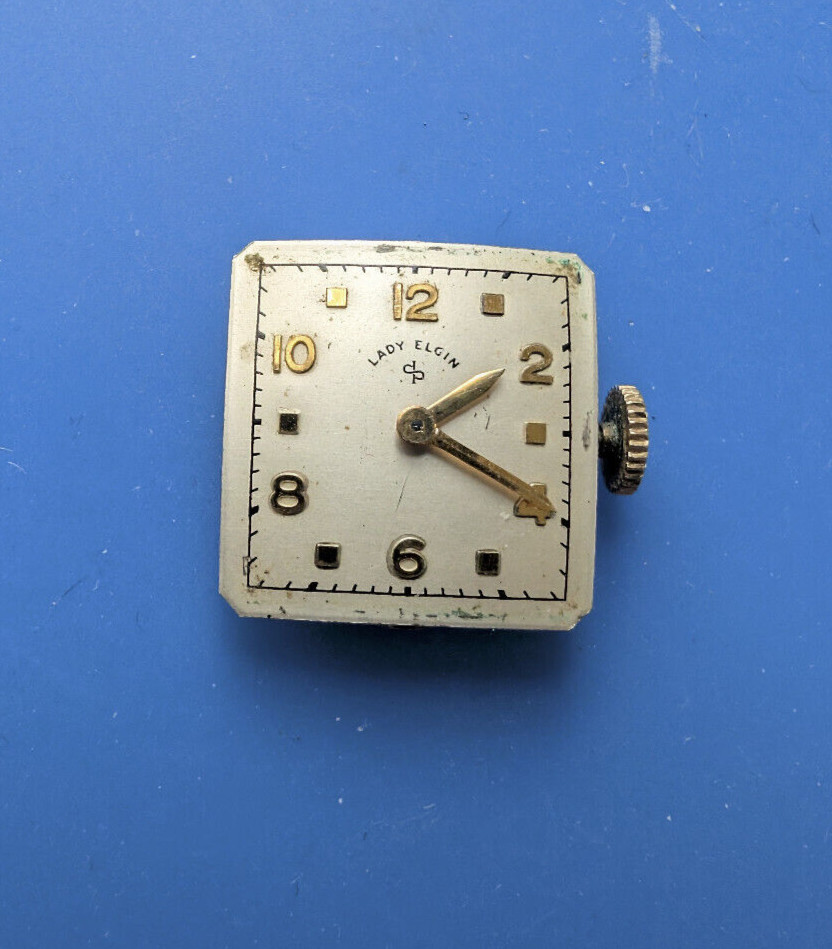 VINTAGE LADIES ELGIN 650 WRISTWATCH MOVEMENT RUNNING