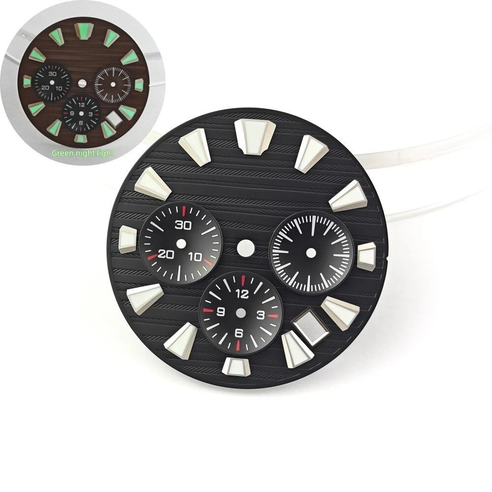 VK64/VK63 Case 44.5mm GS Dial 32.5mm Green Lume Fit VK63/VK64/61/68/67 Movement