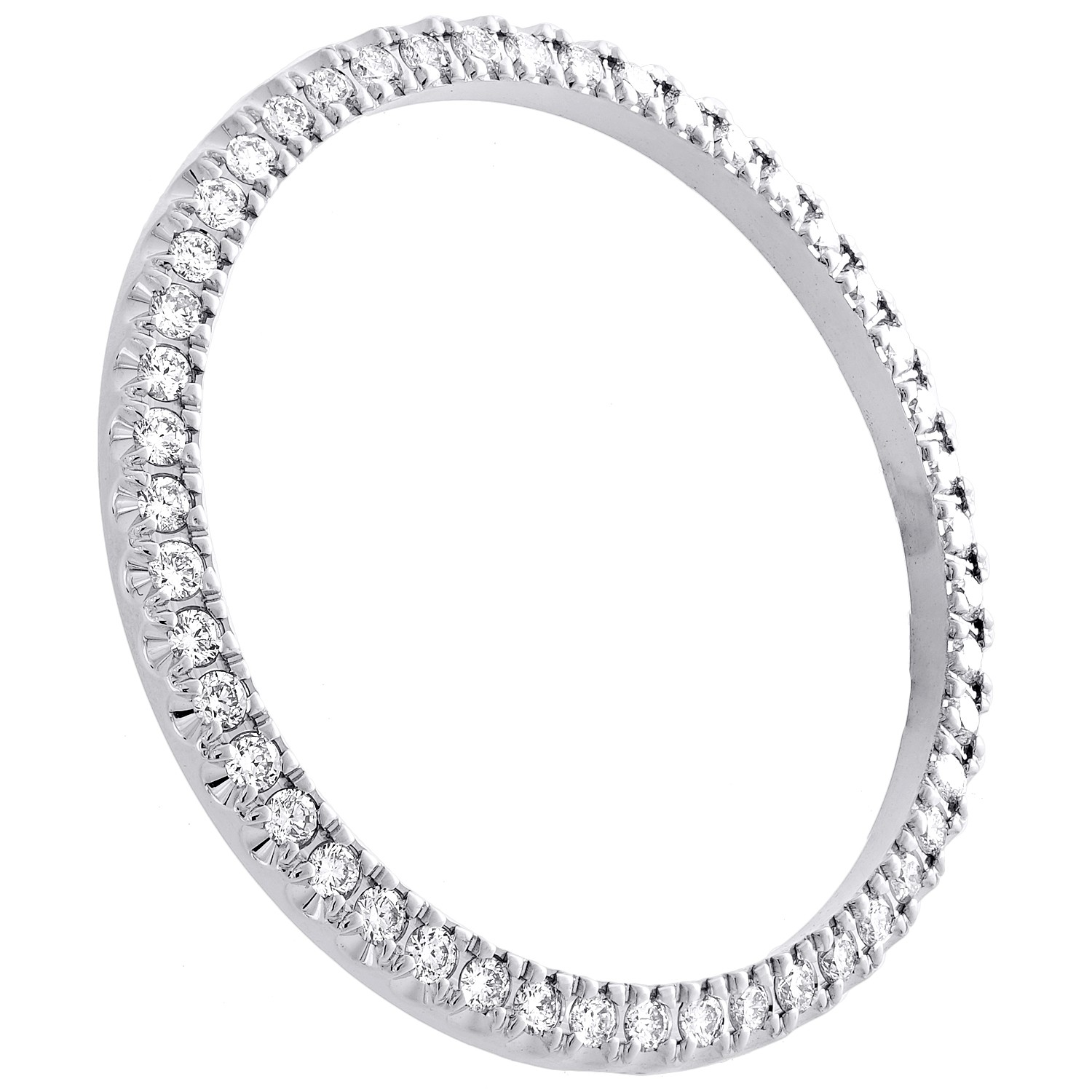 Custom U-Cut Prong Set Diamond Bezel For Rolex DateJust Fits 36mm Watch 1.20 CT.
