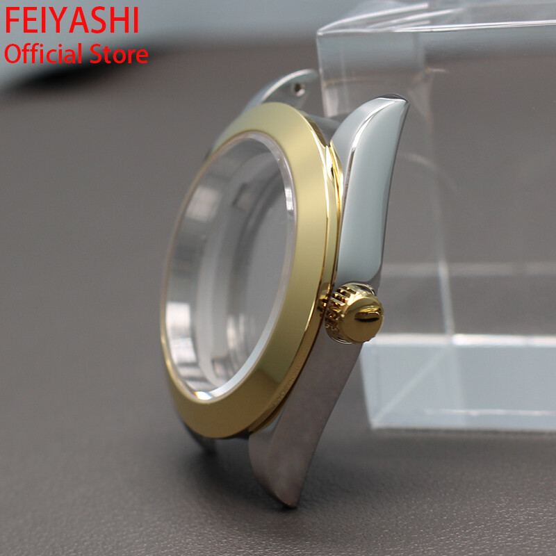 36mm/39mm Burnishing Watch housing 316L Stainless Steel Exhibition back For NH35
