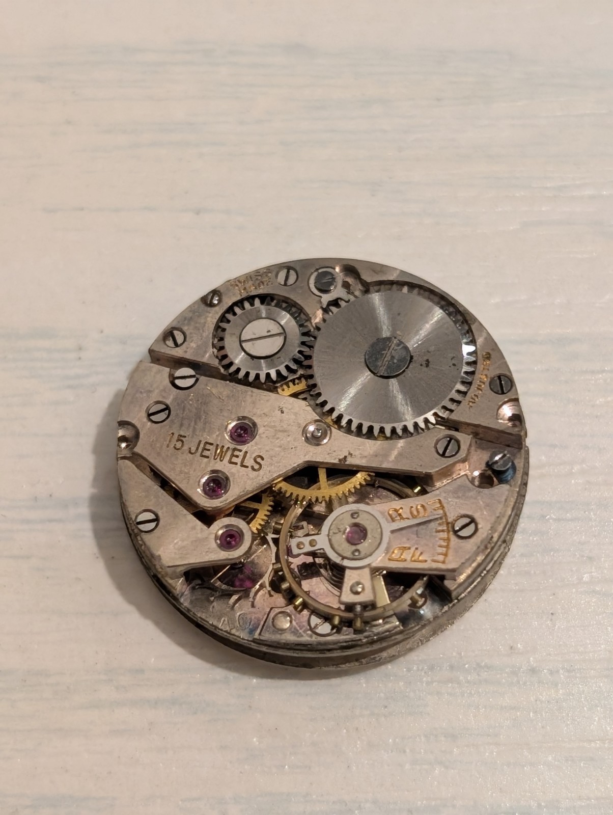 Vintage AS 984 Mechanical Watch Movement (Runs But Untested)