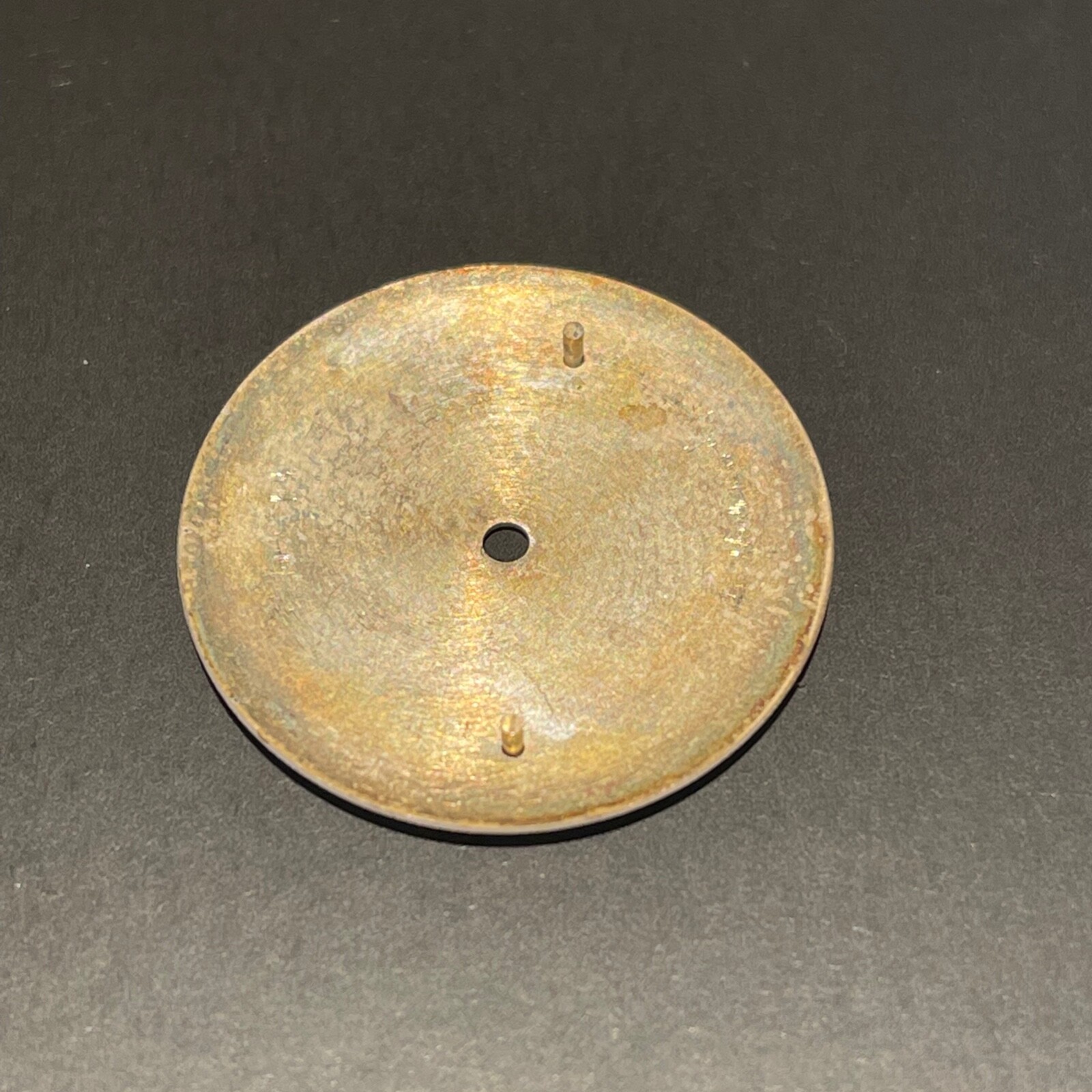 Vintage factory Gruen 510 RSS watch dial yellow markers linen finish 27.9mm size