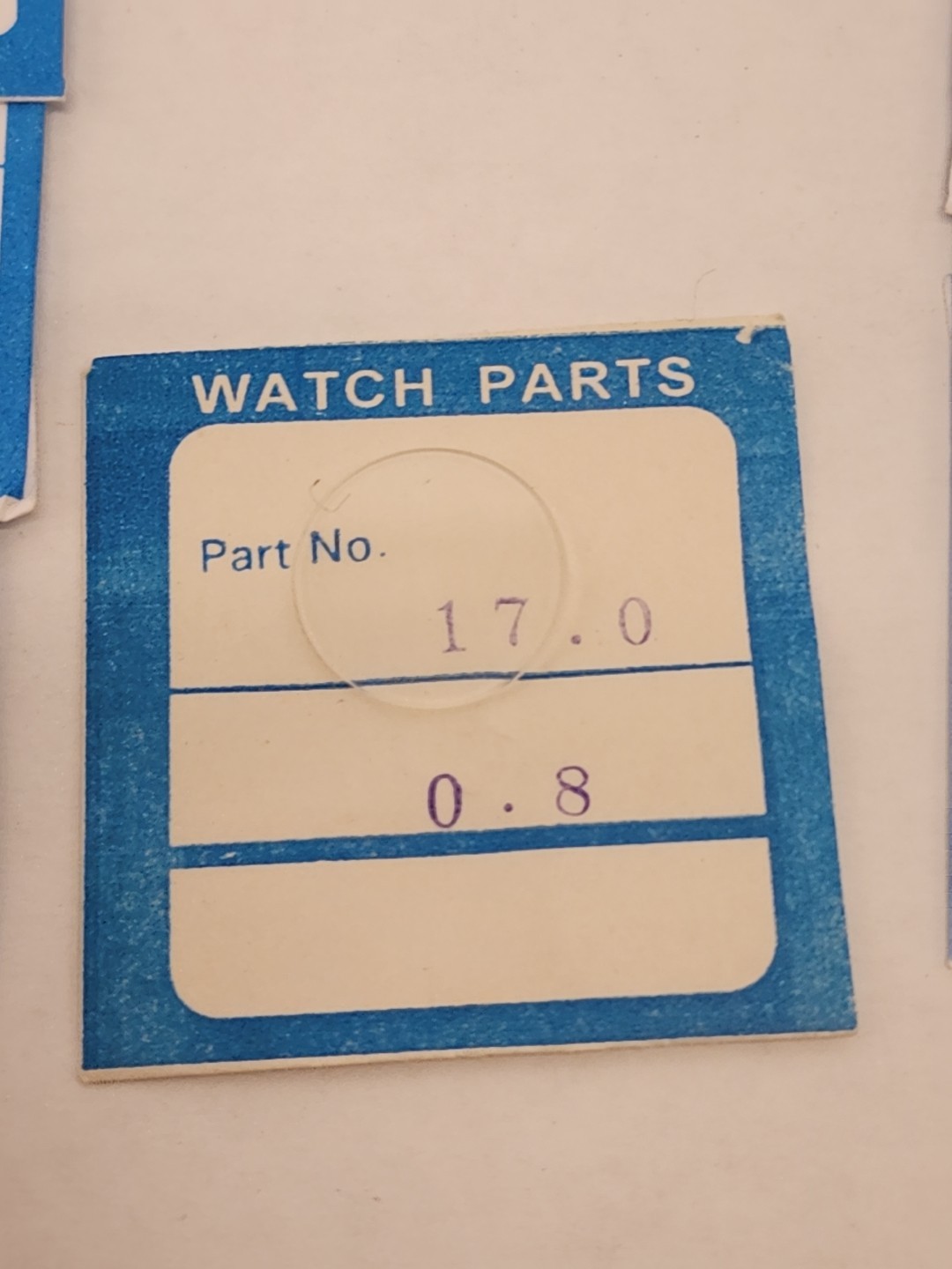 Genuine VINTAGE New Old Stock Watch Crystal Lot Of 15, 14.0-17.6 X .08
