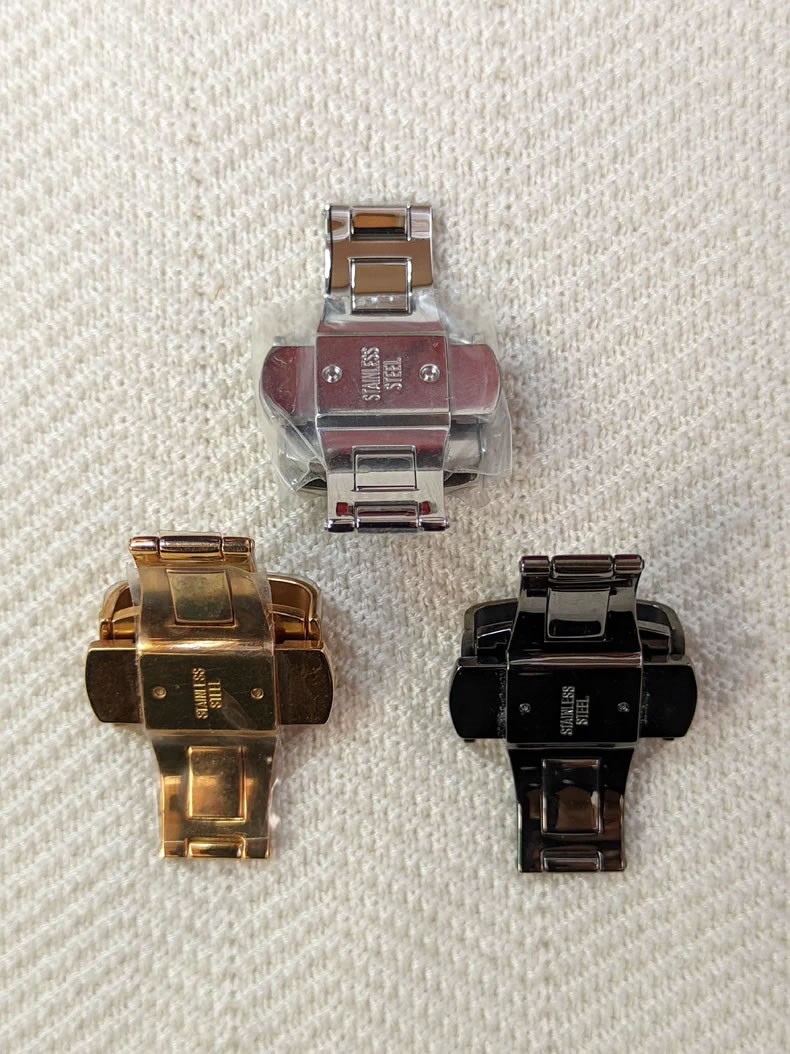 Bulova Steel Folding 16mm 20mm buckle buckle Rose Gold | Silver