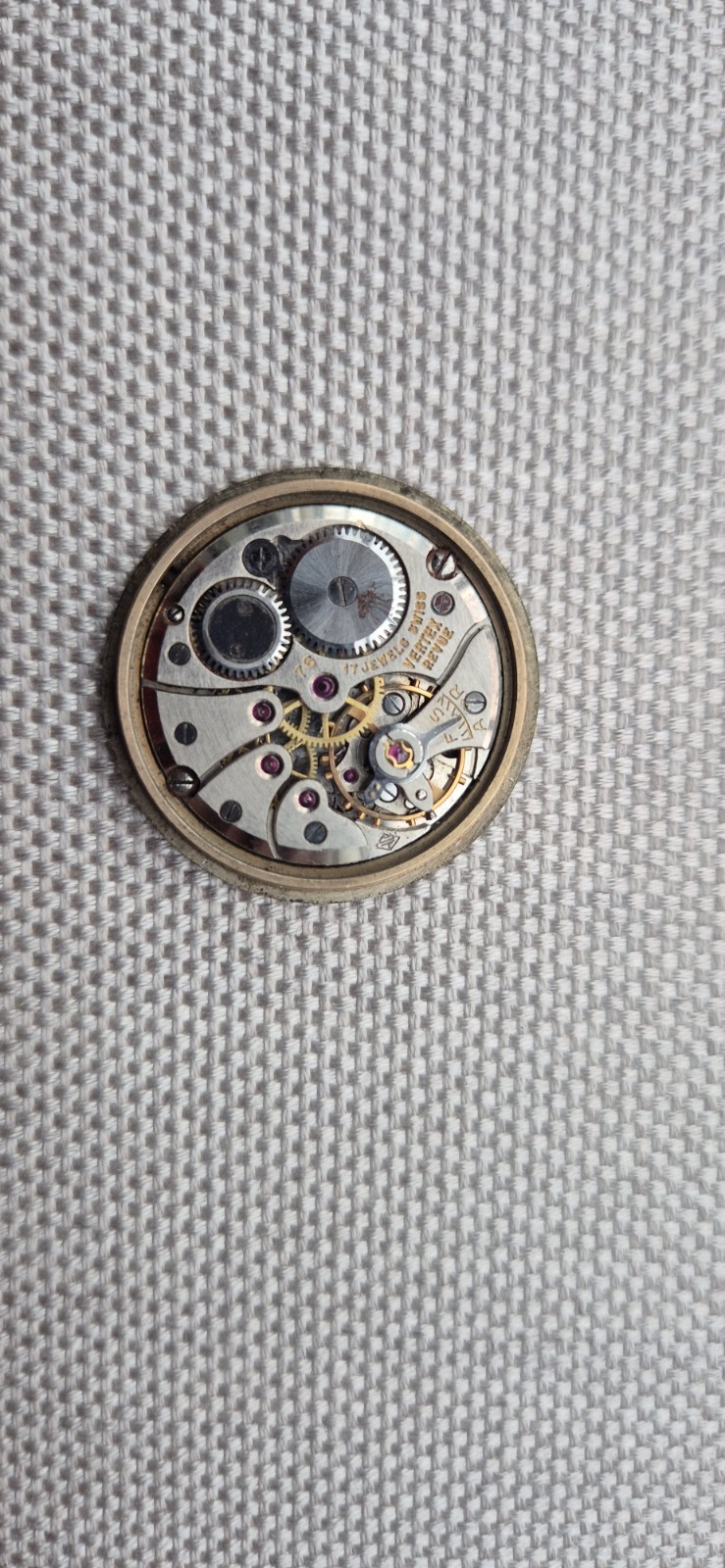 Vertex REVUE cal. 76 Mechanical Watch Movement, Dial & Hands – WORKING