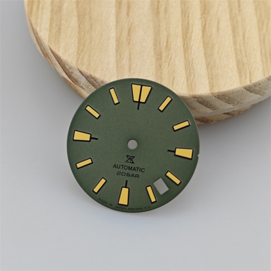 NH35 Dial 28.5mm Vintage Dial Green Luminous Fits NH35 NH36 Movement Watch Dial
