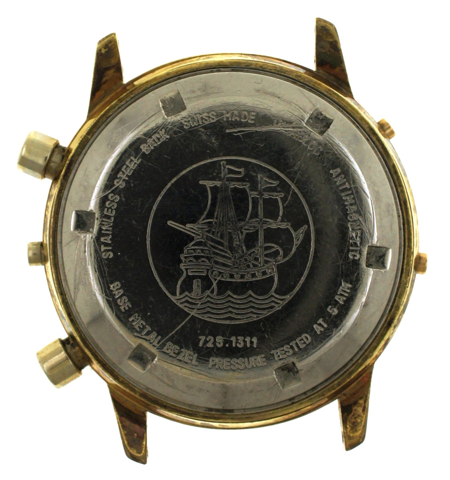 Wakmann Gigandet Valjoux 730 72C Triple Date Chronograph GF Watch Case 725.1311