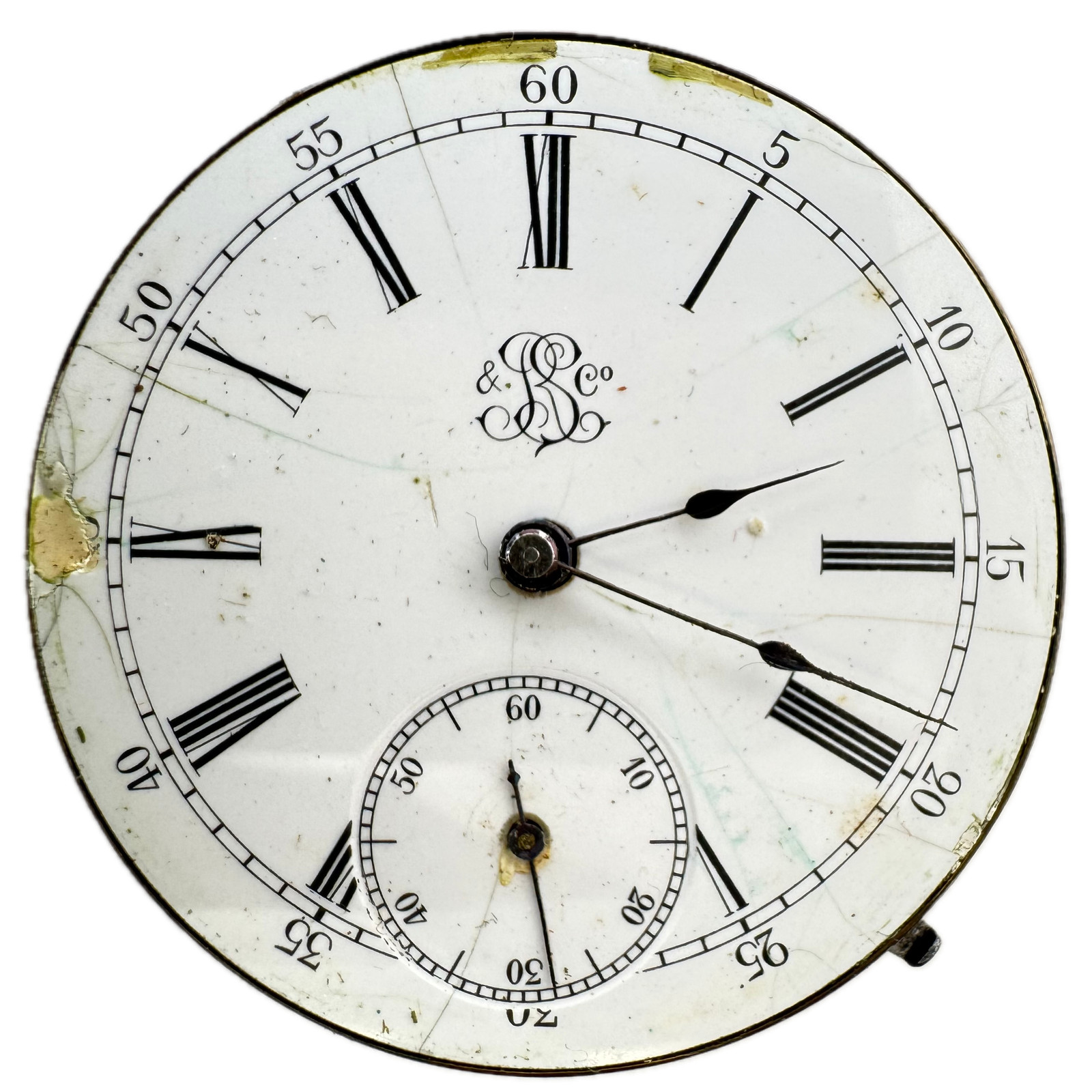 Antique 40.5mm Sears Roebuck & Co. Mech Hunter Pocket Watch Movement Swiss Runs
