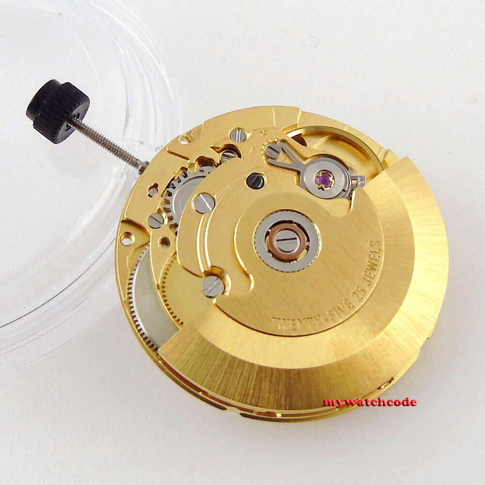 25 jewels 28800 bph golden PT5000 automatic movement replacement eta 2824-2