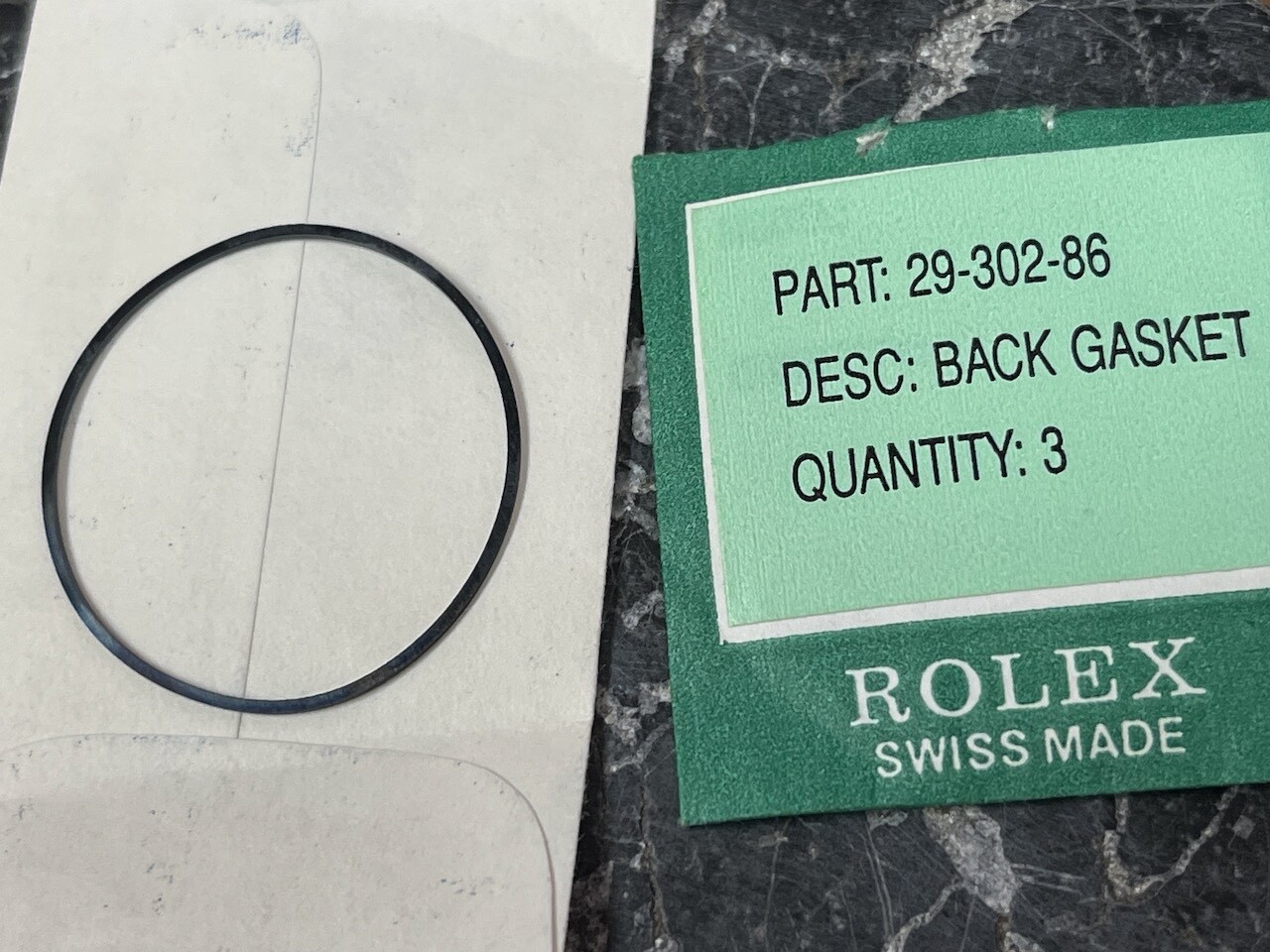 1 Genuine Vintage Rolex Datejust watch Back Gasket part 29-302-86 from package