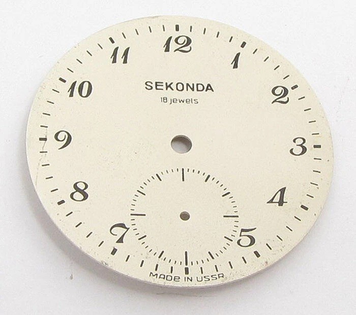 EXPORT MOLNIJA – SEKONDA Dial 3602 USSR Soviet Vintage for Pocket watch ORIGINAL