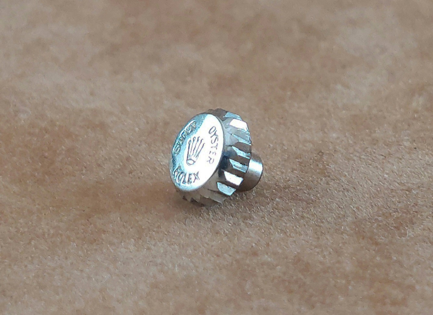 Original Vintage ROLEX Super Oyster Steel 6mm CROWN. Ca Late 1950’s