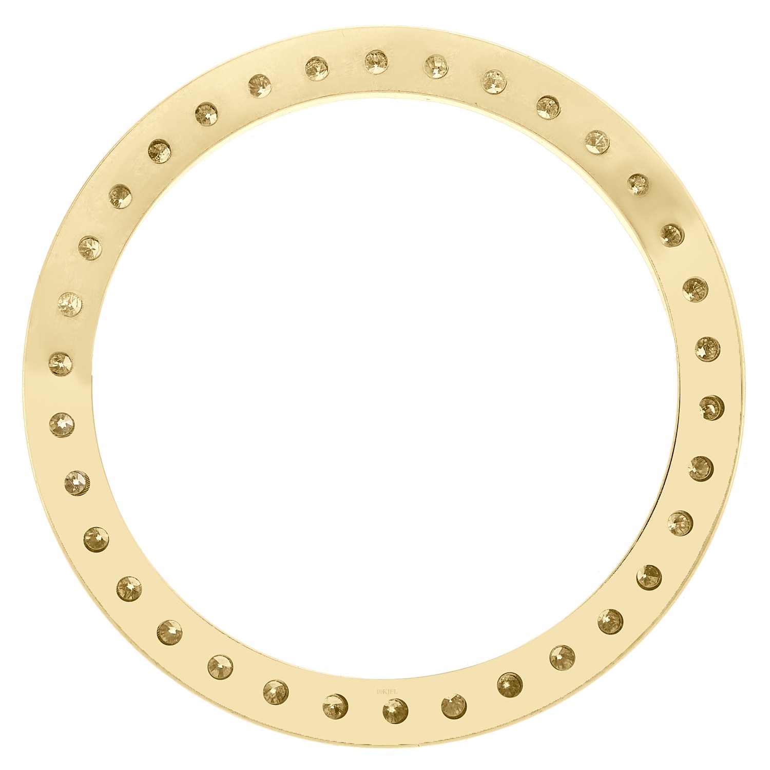 10K Yellow Gold Custom U-Cut Diamond Bezel Rolex DateJust MidSize 31mm 1.80 CT
