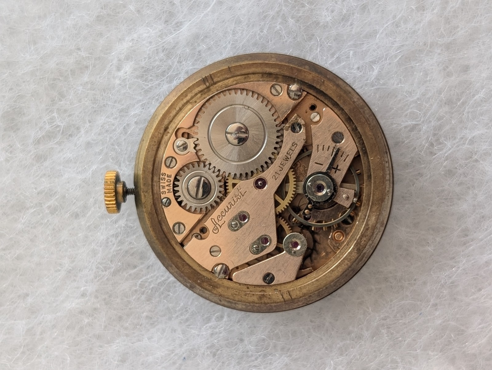 Vintage AS 1002/984 21J Mechanical Watch Movement (Runs)