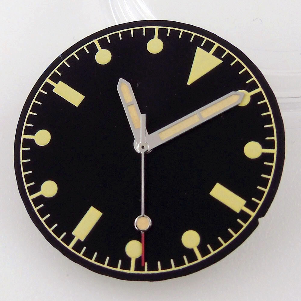 29mm Luminous Black Watch Dial Hand Fit miyota 8215 8215 NH35 NH36 2824 2836