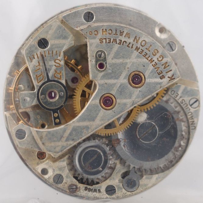 KINGSTON 17j SWISS cal. AS 1187 MILITARY WRIST WATCH MOVEMENT, GOOD BALANCE (OK)