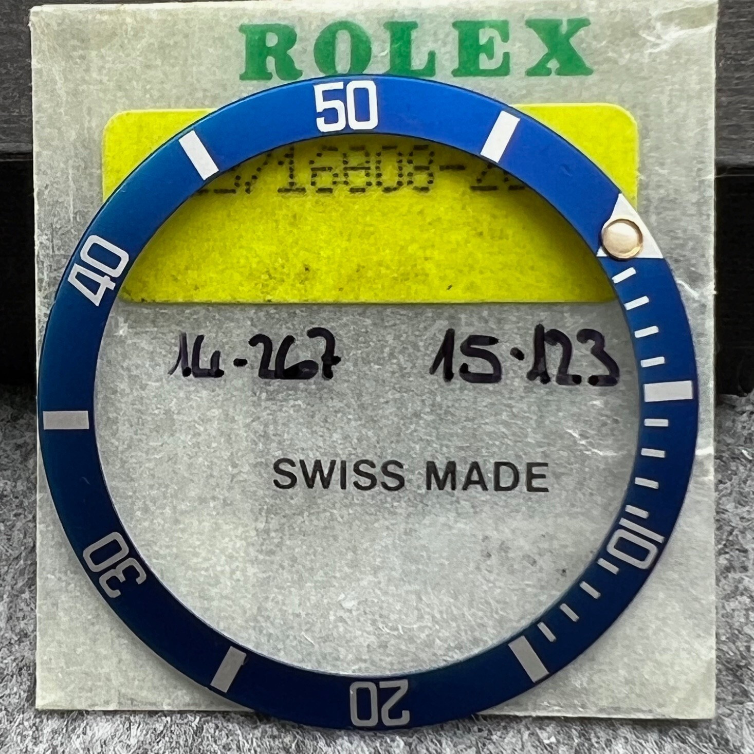 Rolex SUBMARINER 16803 16808 16618 “MATTE SKY BLUE INSERT”, TRITIUM PEARL,V.NICE