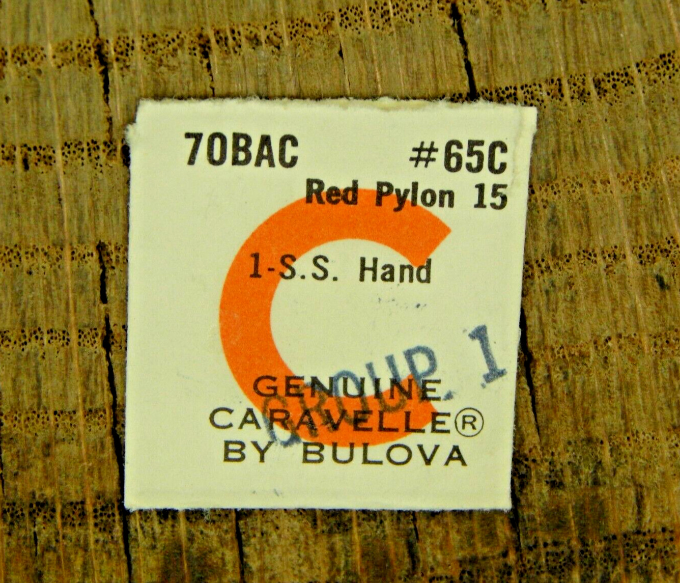 Genuine Caravelle 7OBAC Red Pylon 15 Sweep Second Hand Watch Part 65C NOS