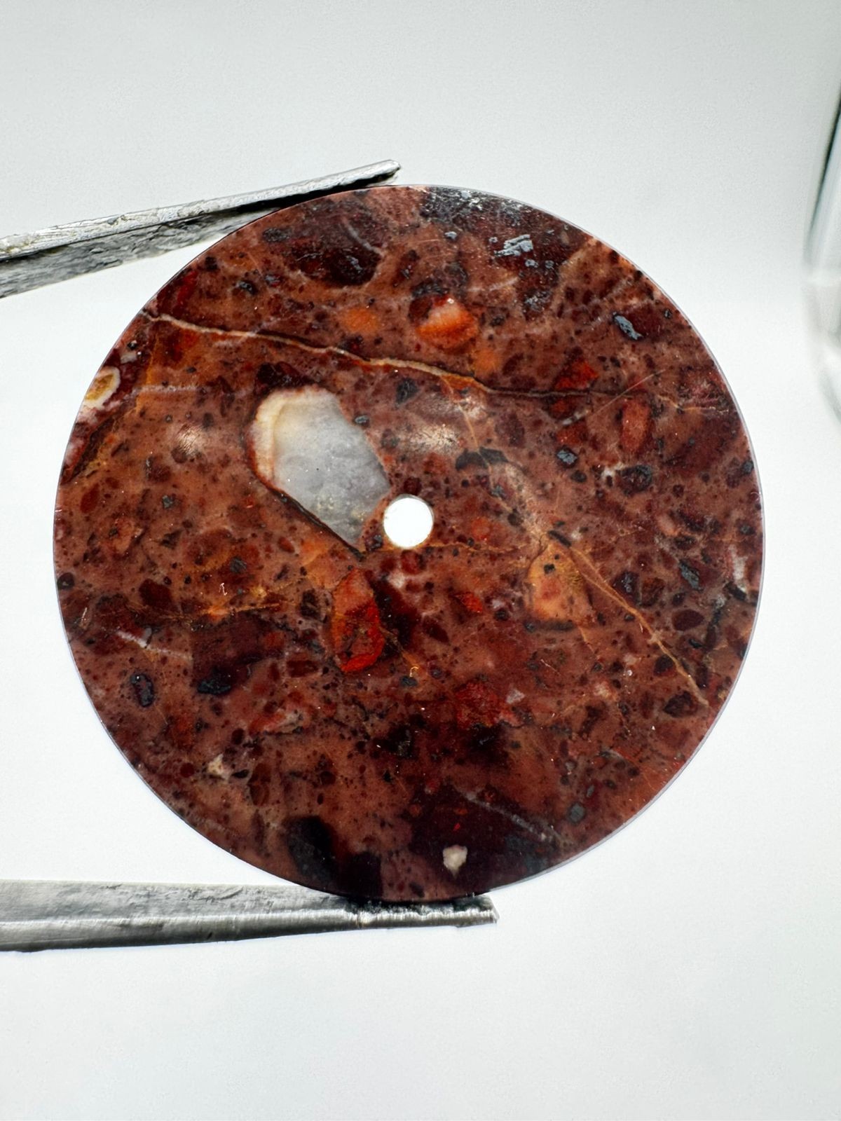 Leopard Skin Jasper Natural Stone Donut watch dial Polished Gemstone, 31.5 mm