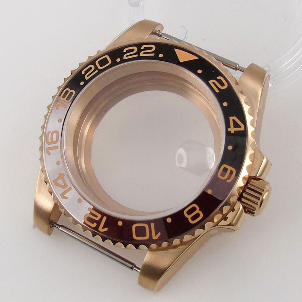 Rose Gold Watch Case for NH35A NH36A NH34 ETA2824 PT5000 MIYOTA Sapphire glass