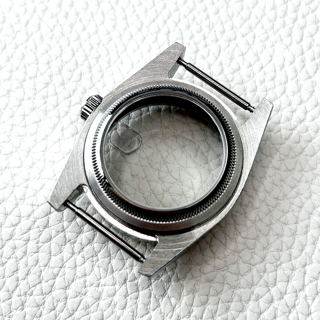 Polished Silver 36MM Sapphire Glass Back 10ATM Watch Mod Case Fit NH34 NH35 NH36