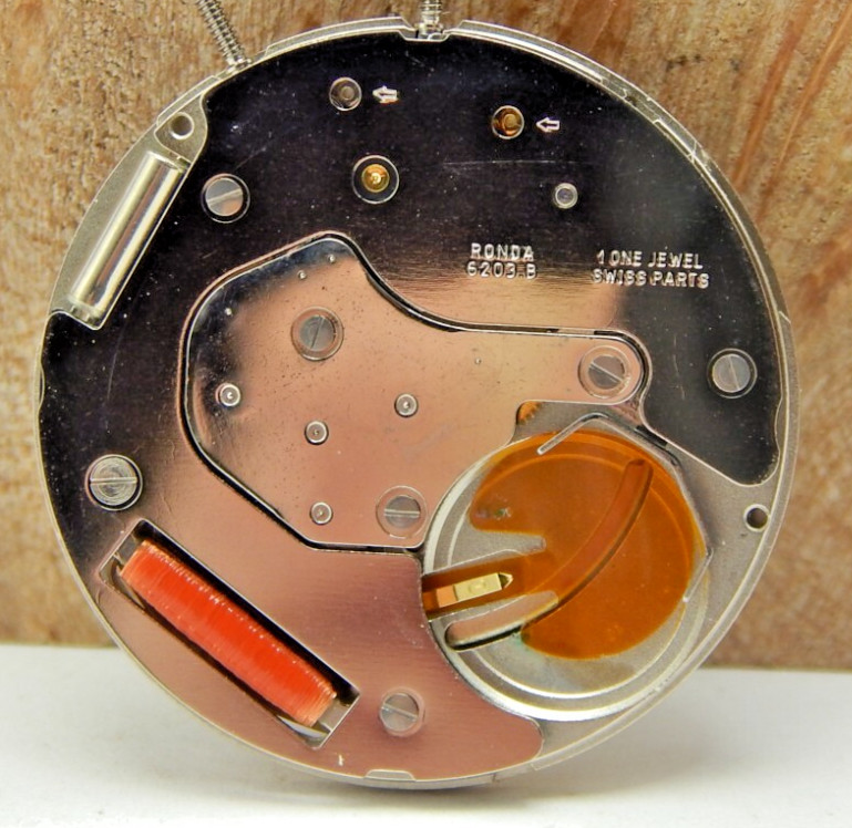 Dual time date Ronda 6203.B quartz wrist men’s wrist watch movement with stems