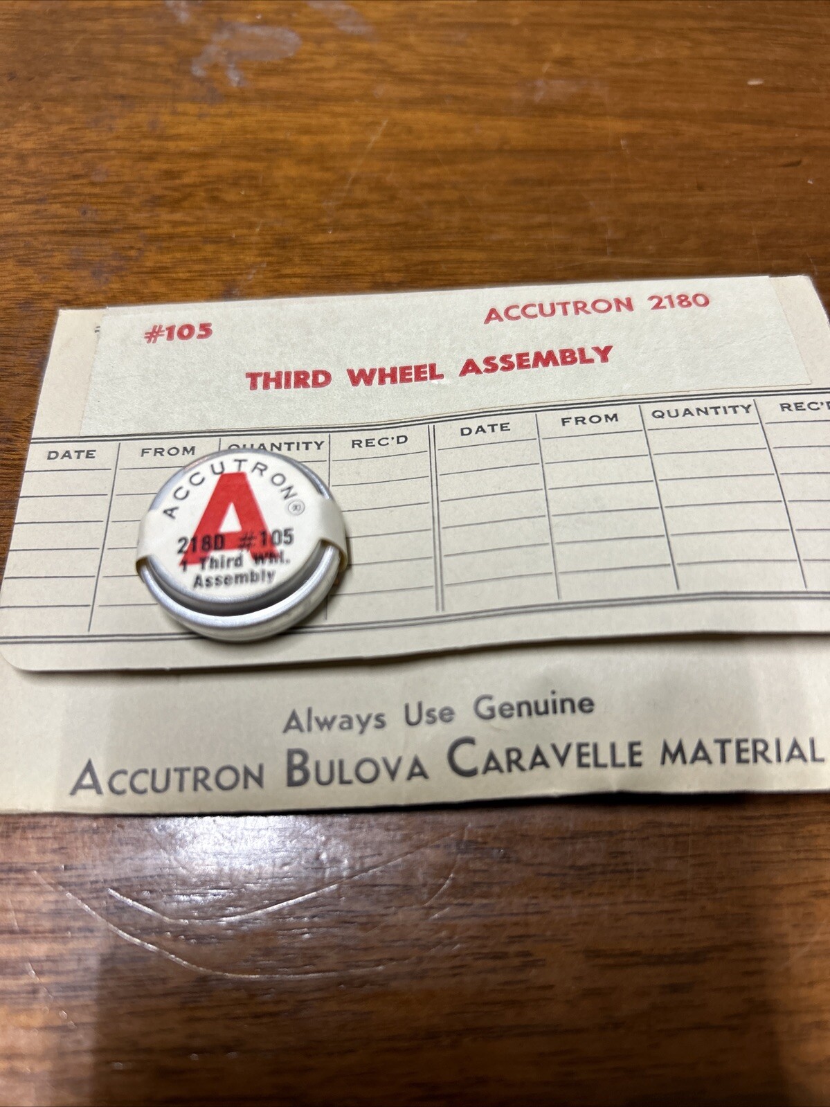 Accutron By Bulova￼ #218D #105 New Old Stock Original Fourth Wheel & Pinion￼